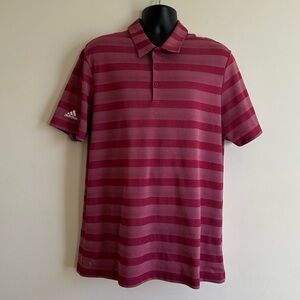Adidas || Red striped Polo shirt loose Fit Sz xl